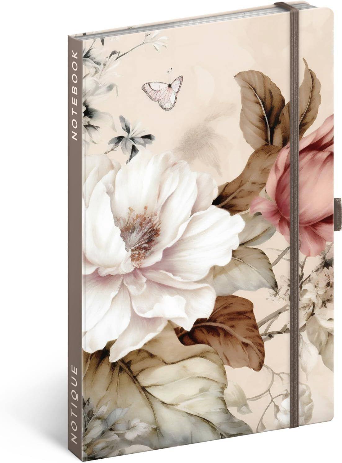 🌸 สมุดโน๊ต A5 พร้อมแถบยางยืด - ความอ่อนโยนและแรงบันดาลใจในรายละเอียด